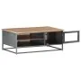 Mesa de centro de madera maciza de acacia gris 90x50x35 cm de vidaXL, Mesas de centro - Ref: Foro24-323500, Precio: 157,69 €,...