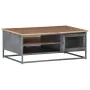 Mesa de centro de madera maciza de acacia gris 90x50x35 cm de vidaXL, Mesas de centro - Ref: Foro24-323500, Precio: 157,69 €,...
