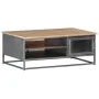 Mesa de centro de madera maciza de acacia gris 90x50x35 cm de vidaXL, Mesas de centro - Ref: Foro24-323500, Precio: 157,69 €,...