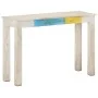 Mesa consola de madera de mango rugosa blanca 115x35x77 cm de vidaXL, Mesas auxiliares - Ref: Foro24-323556, Precio: 83,83 €,...