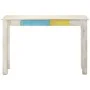 Mesa consola de madera de mango rugosa blanca 115x35x77 cm de vidaXL, Mesas auxiliares - Ref: Foro24-323556, Precio: 83,83 €,...