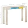 Mesa consola de madera de mango rugosa blanca 115x35x77 cm de vidaXL, Mesas auxiliares - Ref: Foro24-323556, Precio: 83,83 €,...
