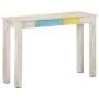 Mesa consola de madera de mango rugosa blanca 115x35x77 cm de vidaXL, Mesas auxiliares - Ref: Foro24-323556, Precio: 83,83 €,...
