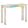 Mesa consola de madera de mango rugosa blanca 115x35x77 cm de vidaXL, Mesas auxiliares - Ref: Foro24-323556, Precio: 83,83 €,...