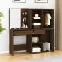 Schminktisch mit LED und eichenbraunem Sperrholzschrank von vidaXL, Schlafzimmerkommoden - Ref: Foro24-3120190, Preis: 209,23...