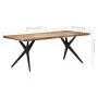 Mesa de comedor de madera maciza reciclada 200x90x76 cm de vidaXL, Mesas de cocina y de comedor - Ref: Foro24-323573, Precio:...