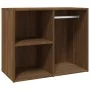 Tocador con LED y armario madera contrachapada marrón roble de vidaXL, Tocadores para dormitorios - Ref: Foro24-3120190, Prec...