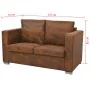 vidaXl Artificial Suede Leather 2-Piece Sofa Set by vidaXL, Sofas - Ref: Foro24-274883, Price: 643,61 €, Discount: %