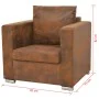 vidaXl Artificial Suede Leather 2-Piece Sofa Set by vidaXL, Sofas - Ref: Foro24-274883, Price: 643,61 €, Discount: %