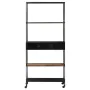 Estantería de madera de mango rugosa y hierro 80x35x180 cm de vidaXL, Librerías y estanterías - Ref: Foro24-323734, Precio: 1...