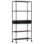 Estantería de madera de mango rugosa y hierro 80x35x180 cm de vidaXL, Librerías y estanterías - Ref: Foro24-323734, Precio: 1...