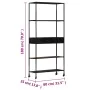 Estantería de madera de mango rugosa y hierro 80x35x180 cm de vidaXL, Librerías y estanterías - Ref: Foro24-323734, Precio: 1...