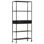 Estantería de madera de mango rugosa y hierro 80x35x180 cm de vidaXL, Librerías y estanterías - Ref: Foro24-323734, Precio: 1...