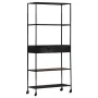 Estantería de madera de mango rugosa y hierro 80x35x180 cm de vidaXL, Librerías y estanterías - Ref: Foro24-323734, Precio: 1...