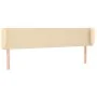 Cream fabric headboard 203x23x78/88 cm by vidaXL, Headboards and footboards - Ref: Foro24-3116891, Price: 89,92 €, Discount: %