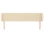 Cream fabric headboard 203x23x78/88 cm by vidaXL, Headboards and footboards - Ref: Foro24-3116891, Price: 89,92 €, Discount: %