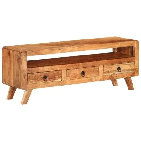 Mueble de TV de madera maciza de acacia 110x30x40 cm de vidaXL, Muebles TV - Ref: Foro24-337065, Precio: 177,35 €, Descuento: %