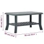 Mesa de centro de plástico verde 90x60x46 cm de vidaXL, Mesas de centro - Ref: Foro24-48794, Precio: 58,66 €, Descuento: %
