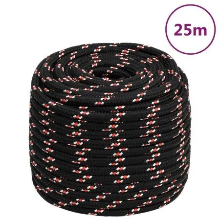 Cuerda de barco polipropileno negra 16 mm 25 m de vidaXL, Sogas y cuerdas metálicas - Ref: Foro24-152360, Precio: 33,89 €, De...