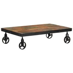 Coffee table with wheels solid recycled wood 100x60x26 cm by vidaXL, Coffee table - Ref: Foro24-338016, Price: 112,11 €, Disc...