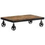 Mesa de centro con ruedas madera maciza reciclada 100x60x26 cm de vidaXL, Mesas de centro - Ref: Foro24-338016, Precio: 112,1...