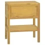Armario de baño madera maciza de teca 60x40x75 cm de vidaXL, Taquillas y armarios de almacenamiento - Ref: Foro24-338249, Pre...