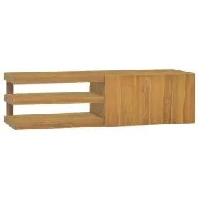 Solid teak wood wall bathroom cabinet 110x40x30 cm by vidaXL, Lockers and storage cabinets - Ref: Foro24-338257, Price: 114,8...