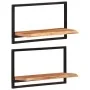 Estantes de pared 2 unidades madera maciza acacia 60x25x35 cm de vidaXL, Estantes y estanterías - Ref: Foro24-338459, Precio:...