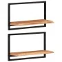 Estantes de pared 2 unidades madera maciza acacia 60x25x35 cm de vidaXL, Estantes y estanterías - Ref: Foro24-338459, Precio:...
