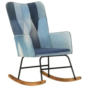 Mecedora de lona patchwork azul vaquero de vidaXL, Mecedoras - Ref: Foro24-339688, Precio: 108,36 €, Descuento: %