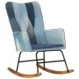 Mecedora de lona patchwork azul vaquero de vidaXL, Mecedoras - Ref: Foro24-339688, Precio: 108,36 €, Descuento: %