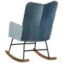 Mecedora de lona patchwork azul vaquero de vidaXL, Mecedoras - Ref: Foro24-339688, Precio: 108,36 €, Descuento: %
