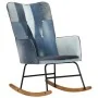 Mecedora de lona patchwork azul vaquero de vidaXL, Mecedoras - Ref: Foro24-339688, Precio: 108,36 €, Descuento: %