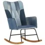 Mecedora de lona patchwork azul vaquero de vidaXL, Mecedoras - Ref: Foro24-339688, Precio: 108,36 €, Descuento: %