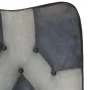 Mecedora de cuero auténtico y lona gris de vidaXL, Mecedoras - Ref: Foro24-339693, Precio: 100,31 €, Descuento: %