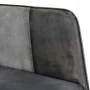 Mecedora de cuero auténtico y lona gris de vidaXL, Mecedoras - Ref: Foro24-339693, Precio: 100,31 €, Descuento: %