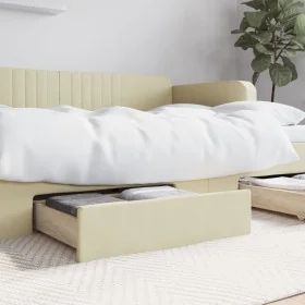 Bed drawers 2 pcs engineered wood and cream synthetic leather by vidaXL, Beds and accessories - Ref: Foro24-833924, Price: 45...