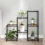 Soporte para flores de hierro negro 83x25x80 cm de vidaXL, Soportes para macetas - Ref: Foro24-343129, Precio: 53,82 €, Descu...