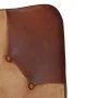 Schaukelstuhl mit Hocker aus echtem Leder und brauner Leinwand von vidaXL, Schaukelstühle - Ref: Foro24-339708, Preis: 152,86...