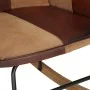Schaukelstuhl mit Hocker aus echtem Leder und brauner Leinwand von vidaXL, Schaukelstühle - Ref: Foro24-339708, Preis: 152,86...