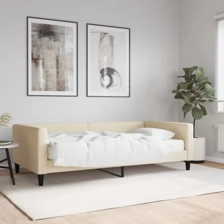 Sofá cama con colchón tela crema 100x200 cm de vidaXL, Camas y somieres - Ref: Foro24-3196569, Precio: 367,16 €, Descuento: %