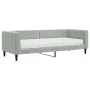 Sofá cama con colchón terciopelo gris claro 80x200 cm de vidaXL, Camas y somieres - Ref: Foro24-3196660, Precio: 344,28 €, De...
