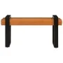 Banco piel de cabra auténtica negro y marrón 110 cm de vidaXL, Bancos de comedor y cocina - Ref: Foro24-342210, Precio: 160,9...