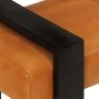 Banco piel de cabra auténtica negro y marrón 110 cm de vidaXL, Bancos de comedor y cocina - Ref: Foro24-342210, Precio: 160,9...