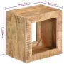 Taburete madera maciza de mango 40x30x40 cm de vidaXL, Mesas auxiliares - Ref: Foro24-337838, Precio: 101,60 €, Descuento: %