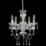 Lámpara de araña con cuentas de cristal plateado redonda 5xE14 de vidaXL, Lámparas - Ref: Foro24-281601, Precio: 92,96 €, Des...