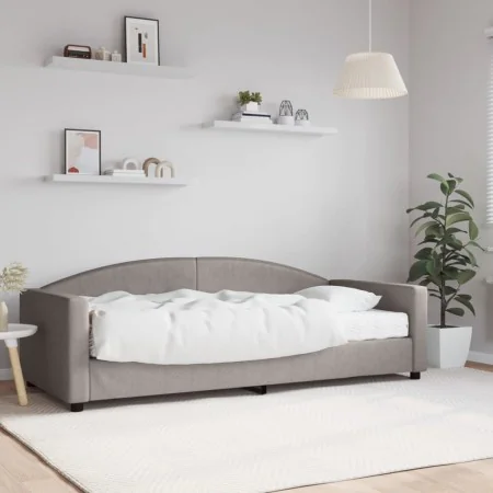 Sofa bed with taupe gray fabric mattress 90x200 cm by vidaXL, Beds and slatted bases - Ref: Foro24-3197173, Price: 336,02 €, ...