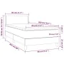 Box spring bed with blue fabric mattress 80x200 cm by vidaXL, Beds and slatted bases - Ref: Foro24-3139935, Price: 291,78 €, ...