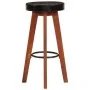 Taburetes de cocina 2 uds cuero auténtico madera maciza acacia de vidaXL, Taburetes de cocina - Ref: Foro24-348165, Precio: 1...