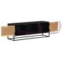 Mueble de TV madera maciza de mango y hierro 110x30x40 cm de vidaXL, Muebles TV - Ref: Foro24-353889, Precio: 233,49 €, Descu...
